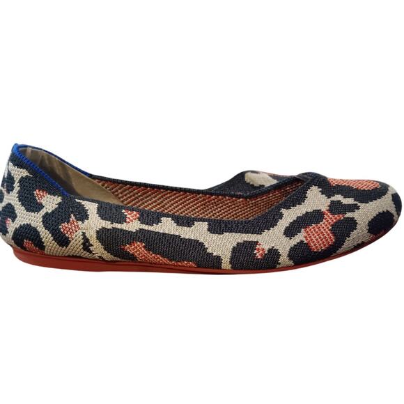 Rothy's The Flat Red Cat Animal  Ballet flats Shoes size 7 *K - Picture 1 of 6